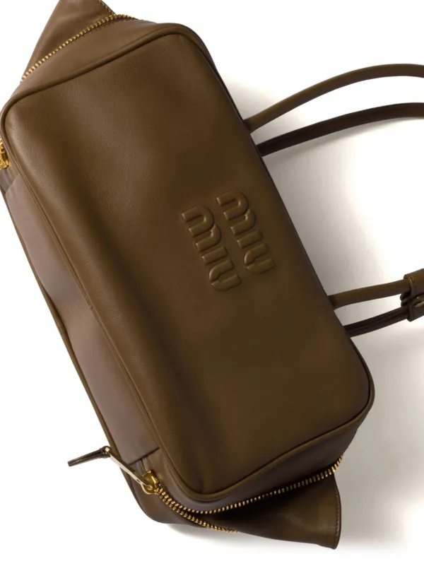 Miu Miu Beau Leather top-handle Bag | Green | FARFETCH