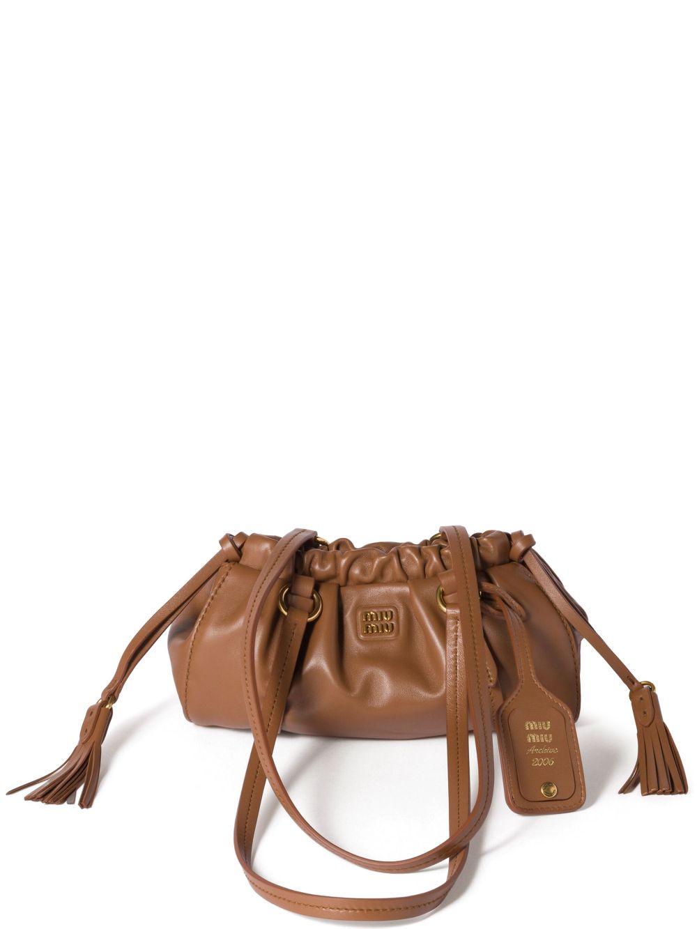 Miu Miu Joie leather shoulder bag - Brown