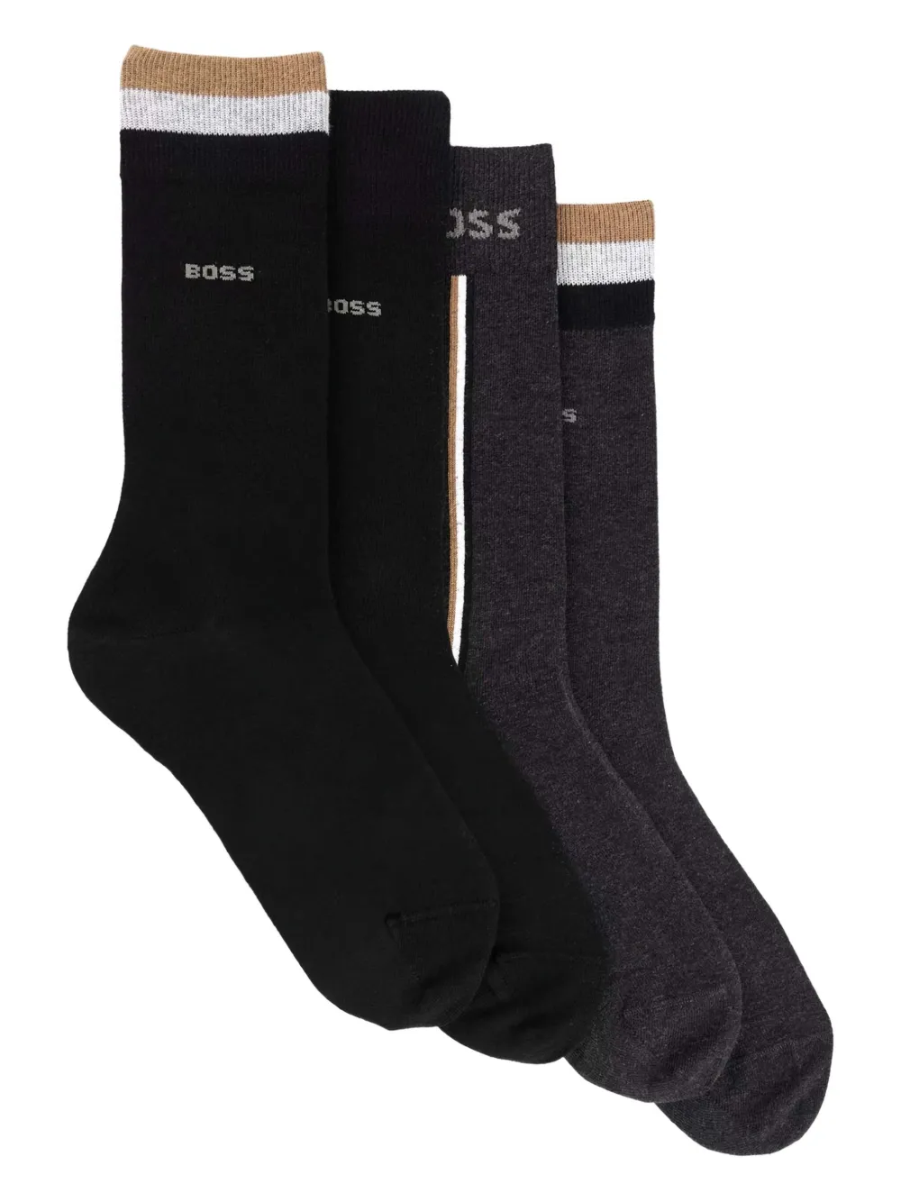 Hugo Boss Iconic Socks (pack Of Four) In Black