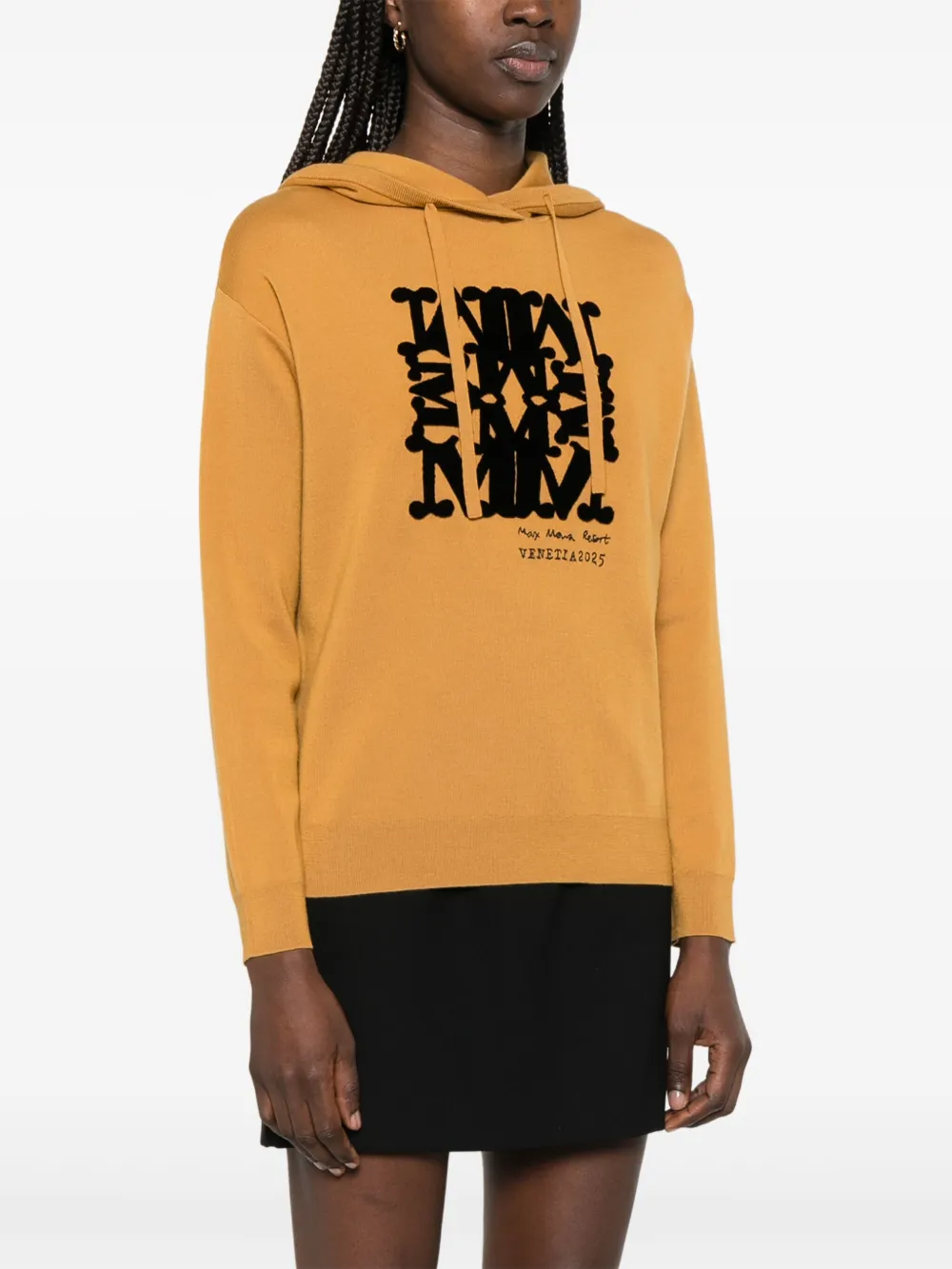 Max Mara Hoodie met print Geel