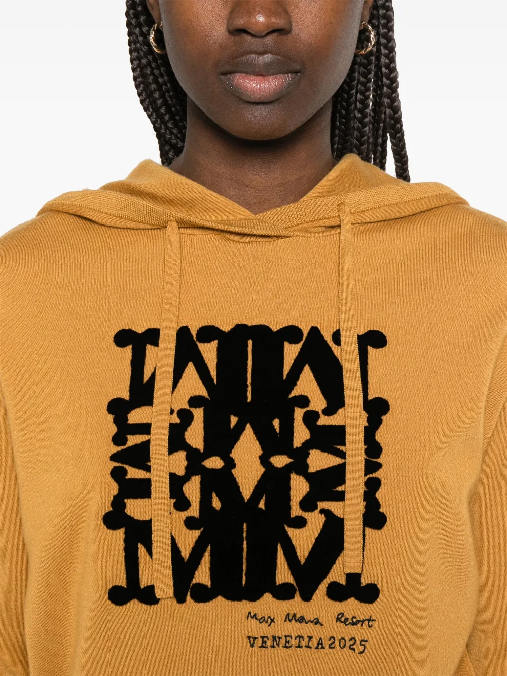 Max Mara Hoodie met print Geel
