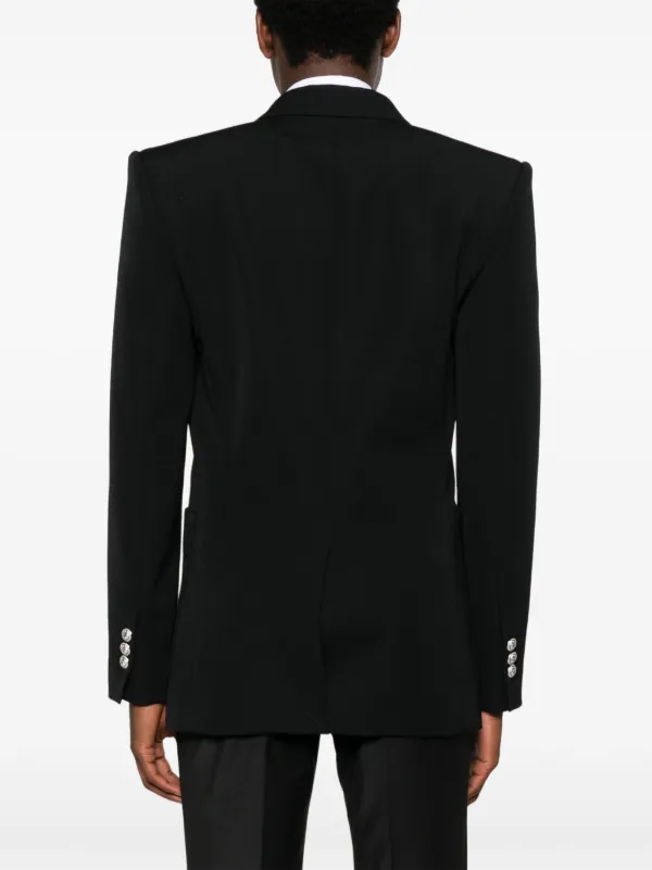 BALMAIN ダブルライダースジャケット ブラック 希少 BALMAIN バルマン パーフェクトレザーダブルライダース 48
