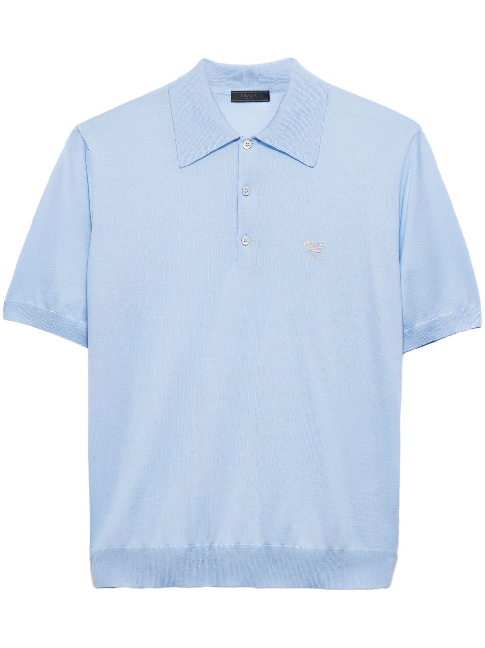 Prada fine wool polo shirt - Blue