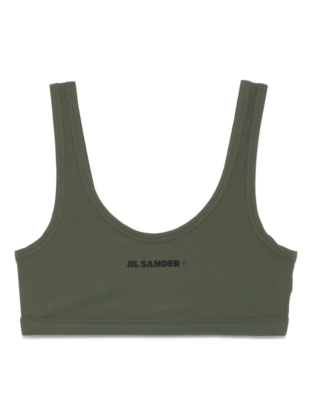 Jil Sander Bikinitop met logoprint Groen