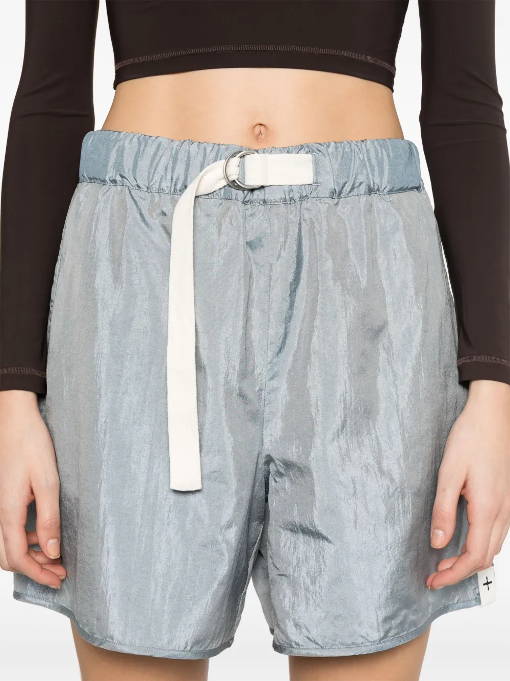 Jil Sander Satijnen shorts Blauw