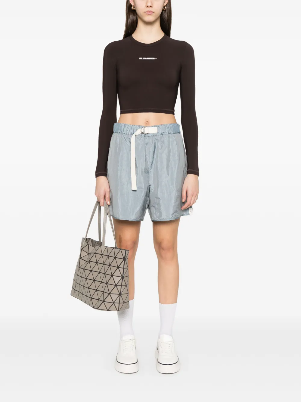 Jil Sander Satijnen shorts - Blauw