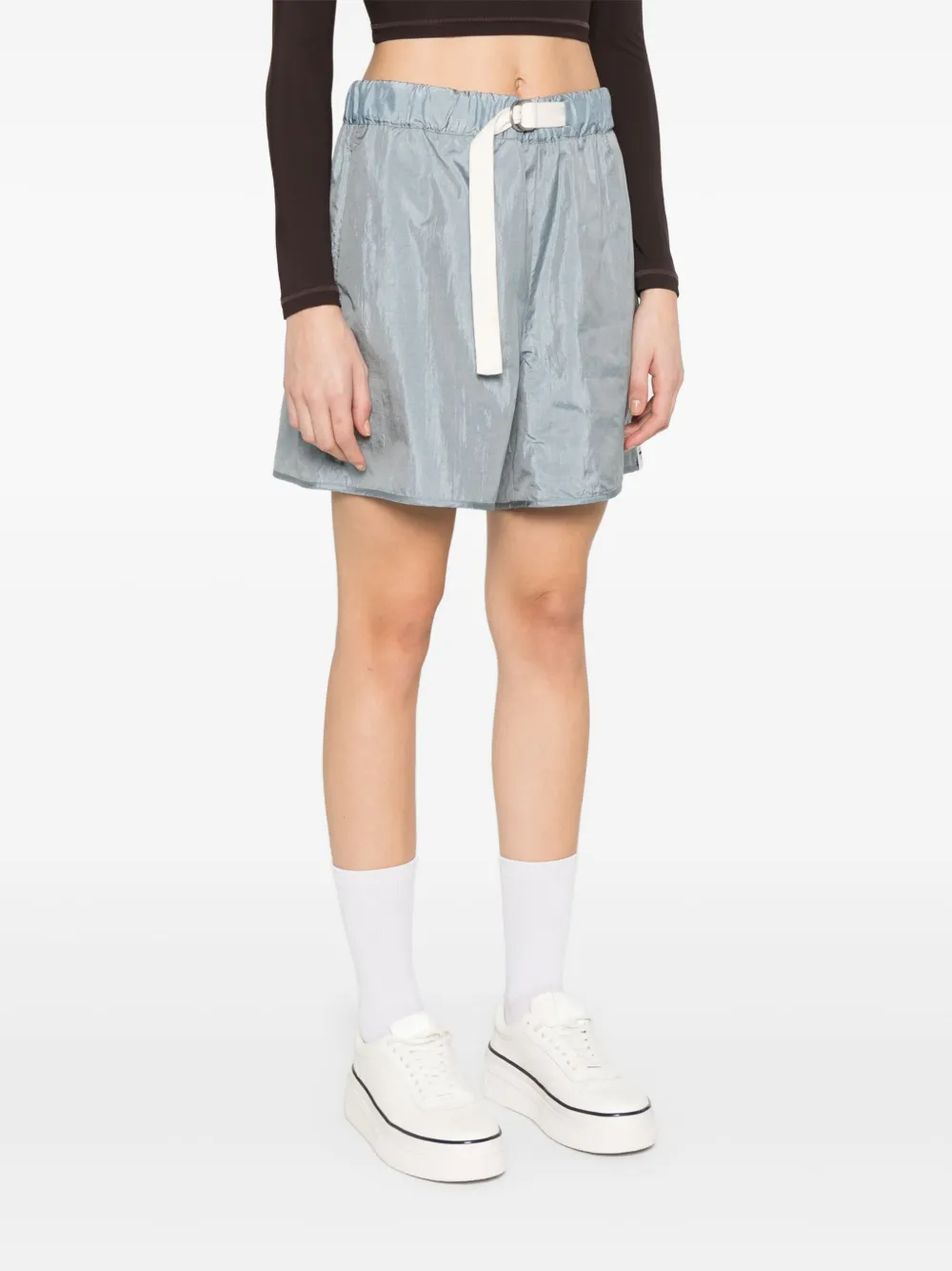 Jil Sander Satijnen shorts Blauw