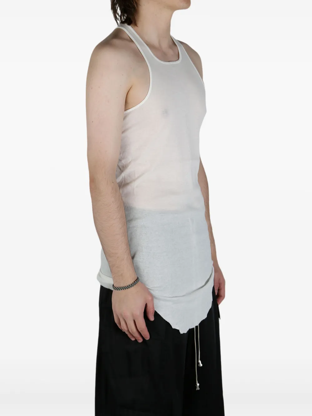 Rick Owens ribbed tank top Wit