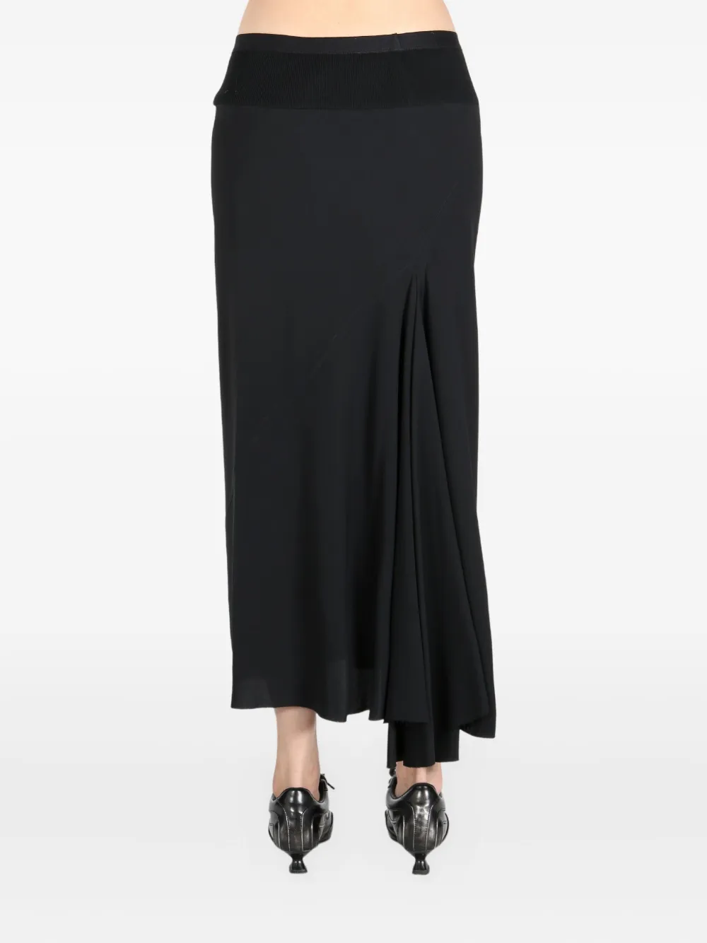 Rick Owens satin skirt Zwart