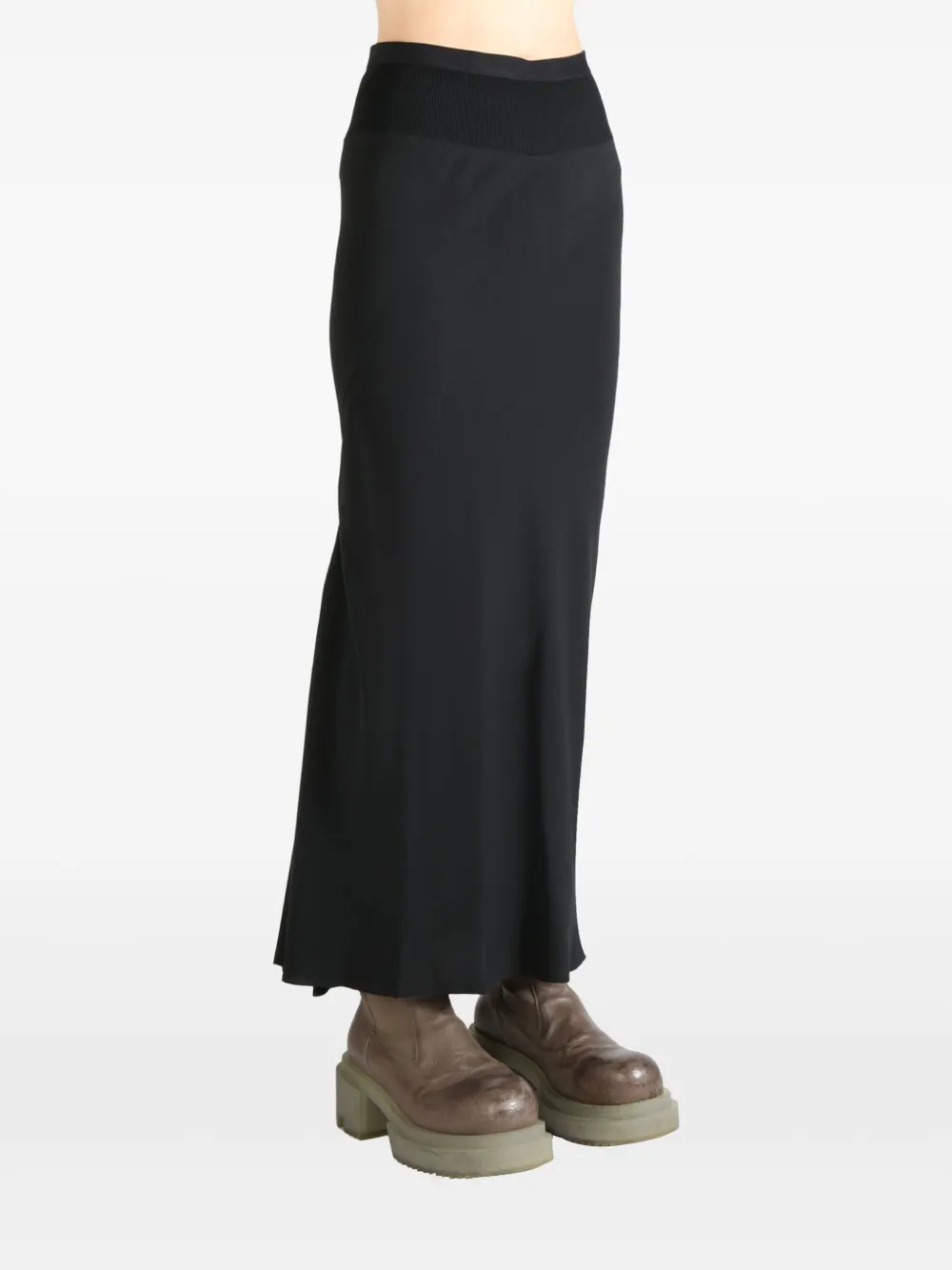 Rick Owens knitted midi skirt Zwart