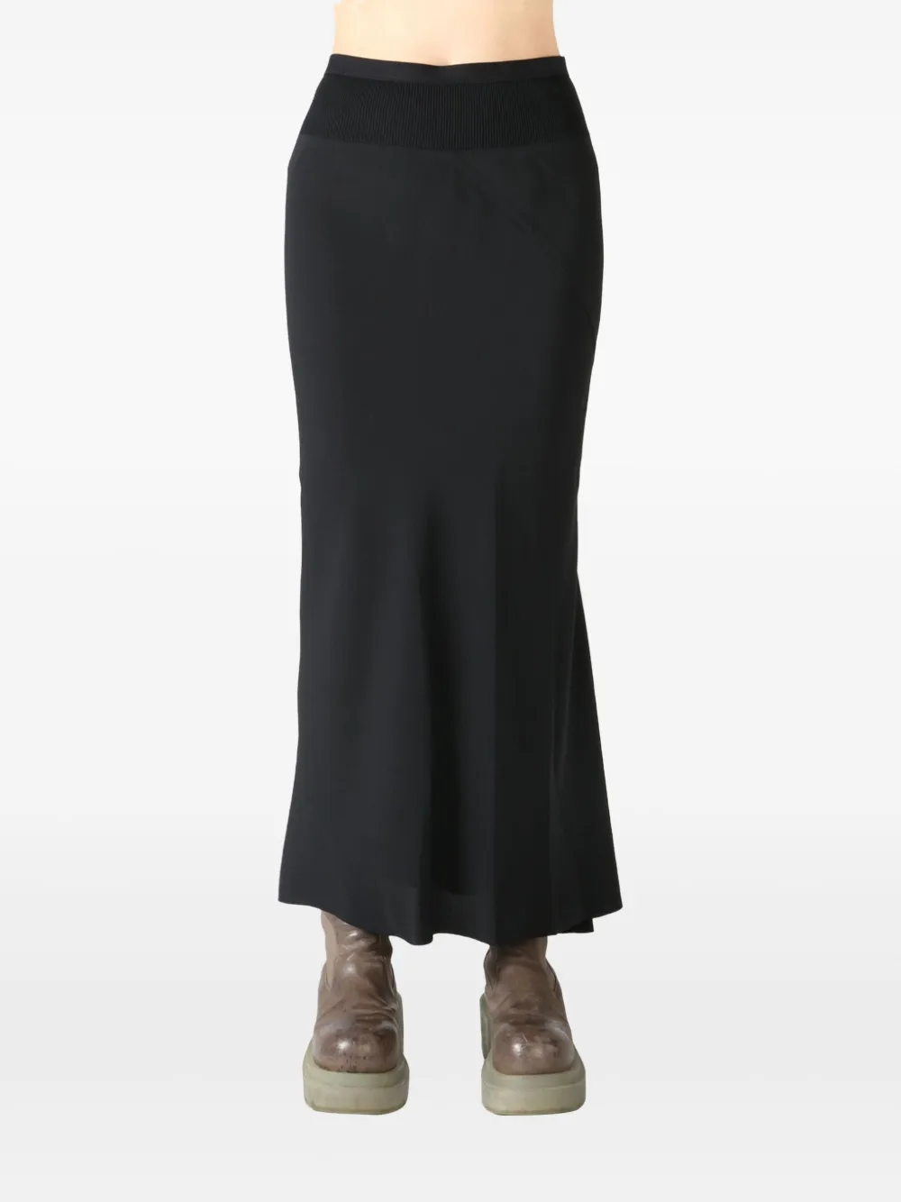 Rick Owens Gebreide midi-rok - Zwart