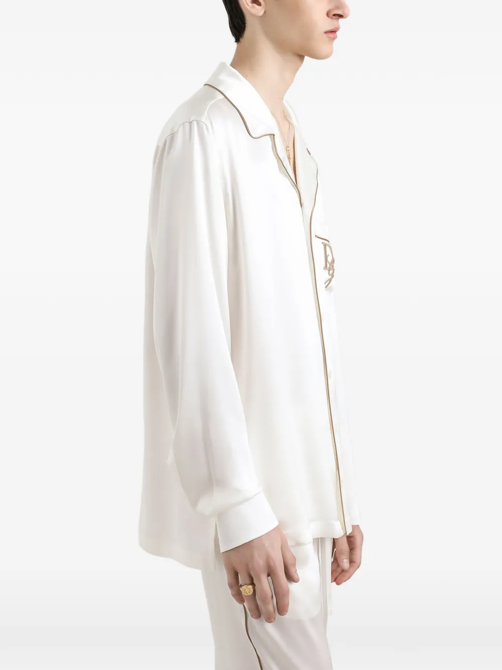 Dolce & Gabbana Zijden overhemd Wit