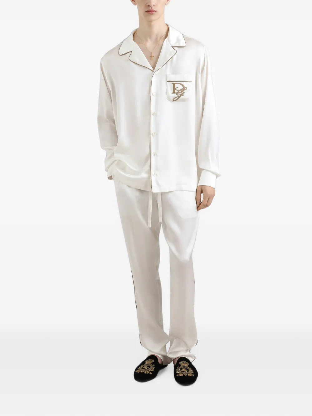Dolce & Gabbana Zijden overhemd Wit