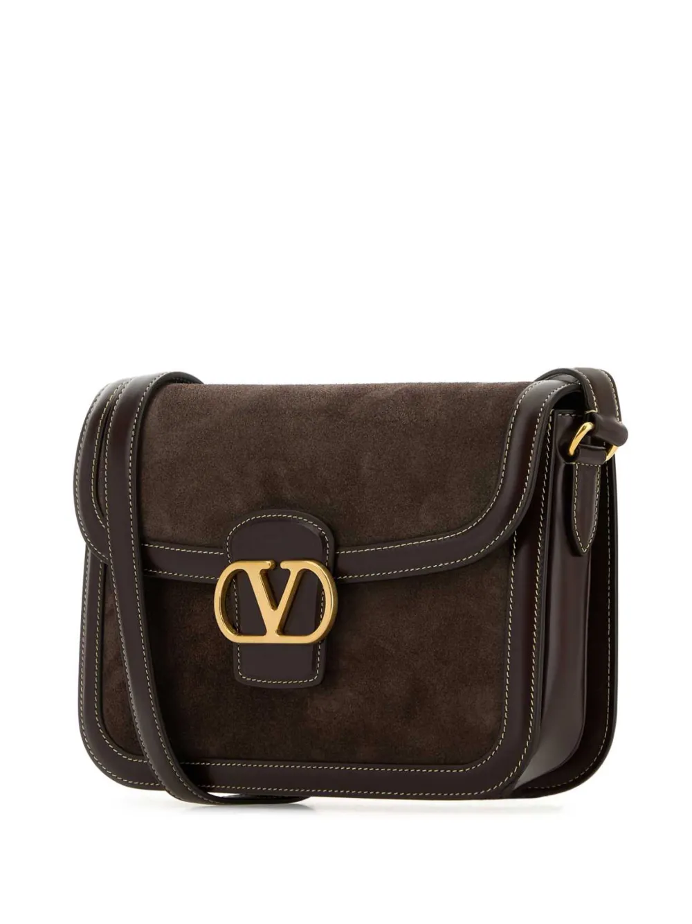 Valentino Garavani 9TO5 leren schoudertas Bruin