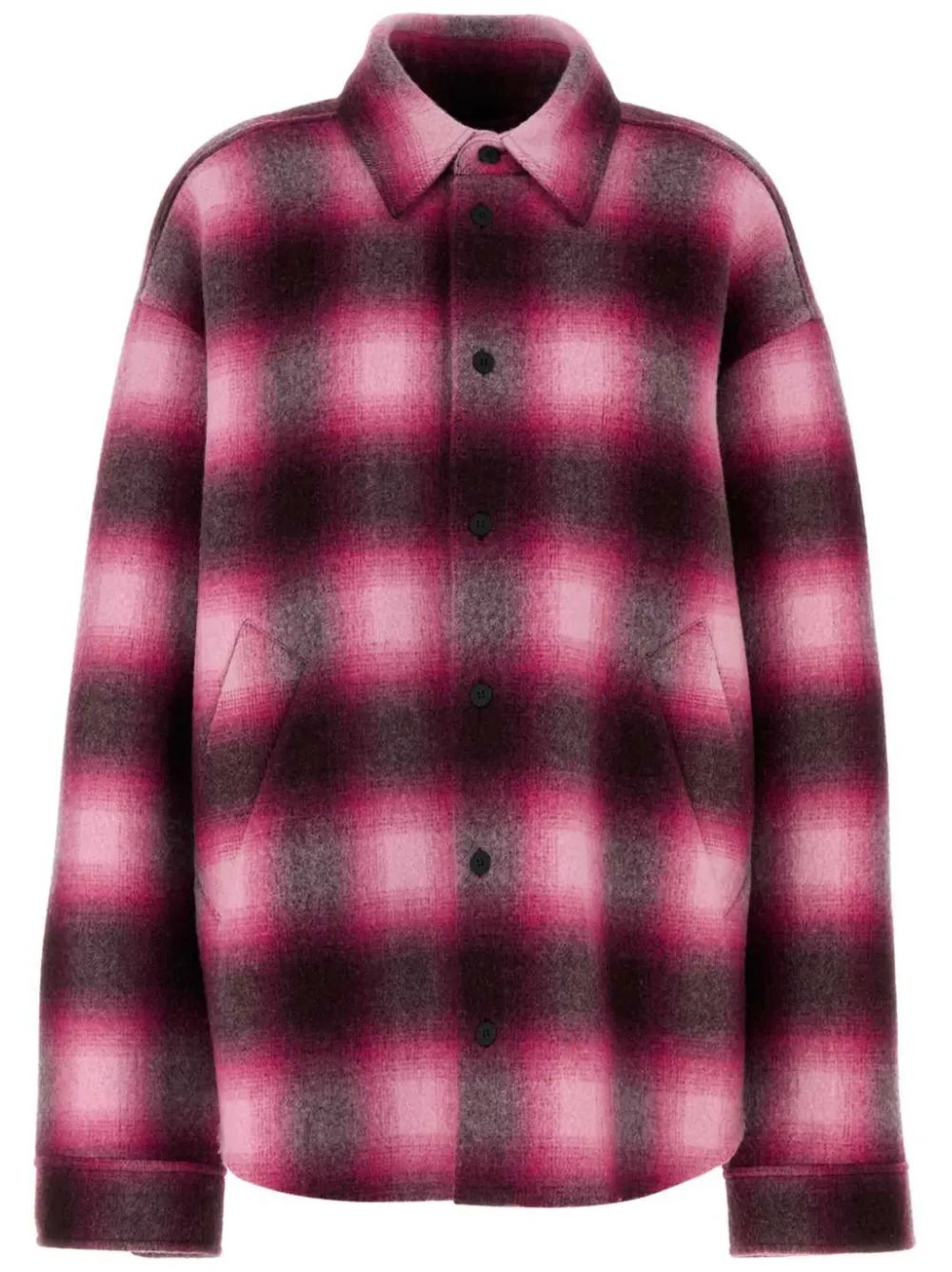 Balenciaga Flanellen blouse met borduurwerk Roze