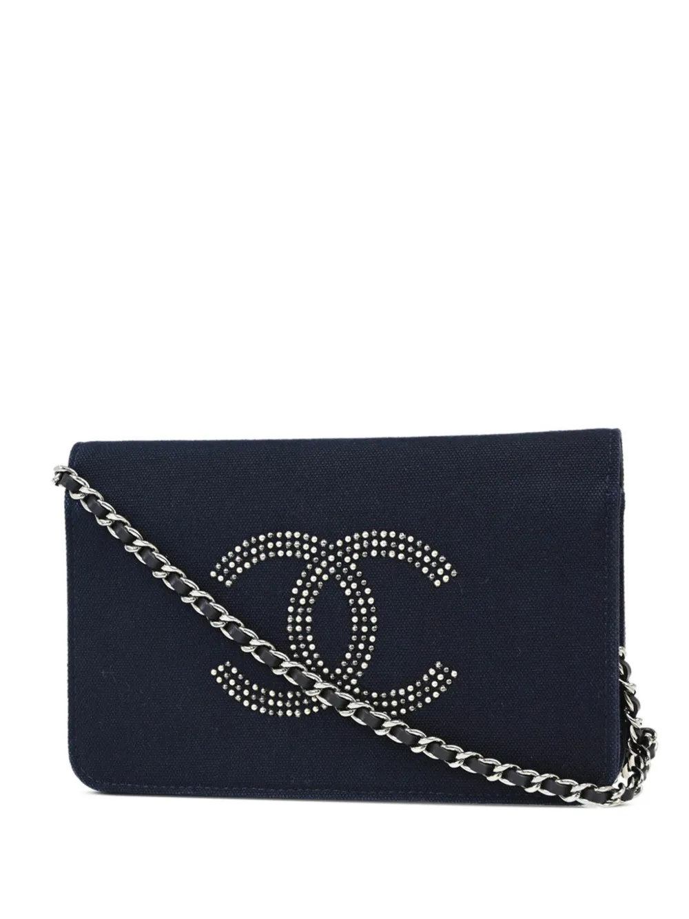 CHANEL Pre-Owned 2019 kleine Full Flap handtas met kettinghengsel - Blauw