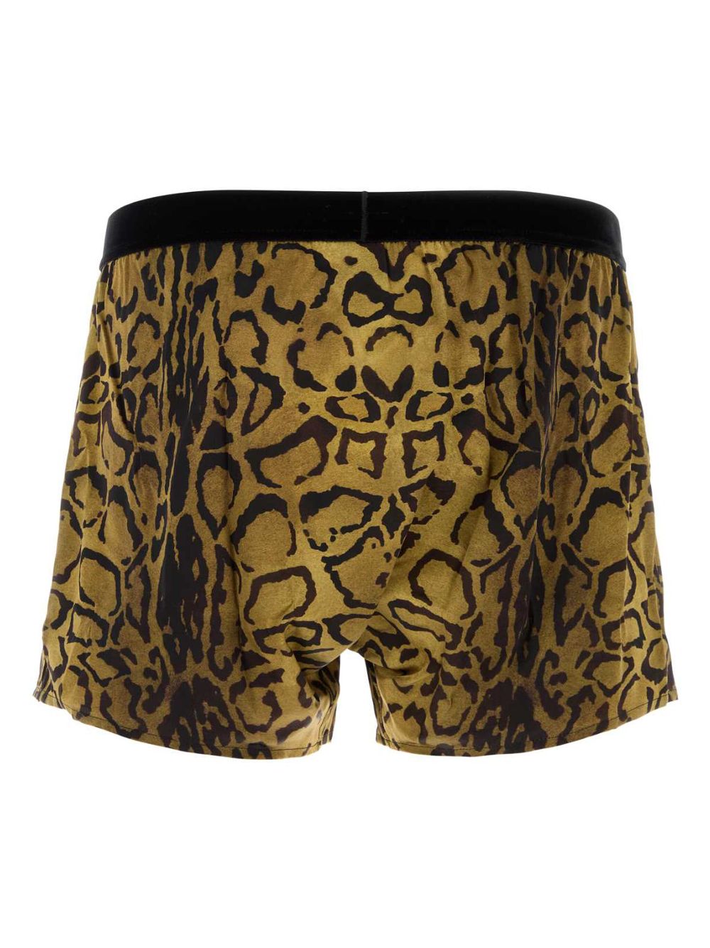 TOM FORD leopard-print satin boxers - Brown