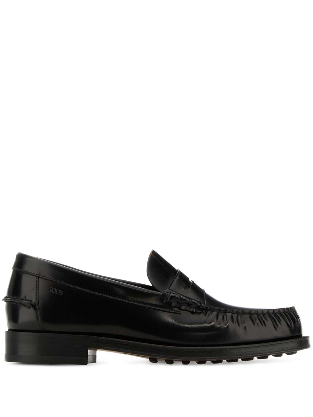 Tod's leather loafers Black