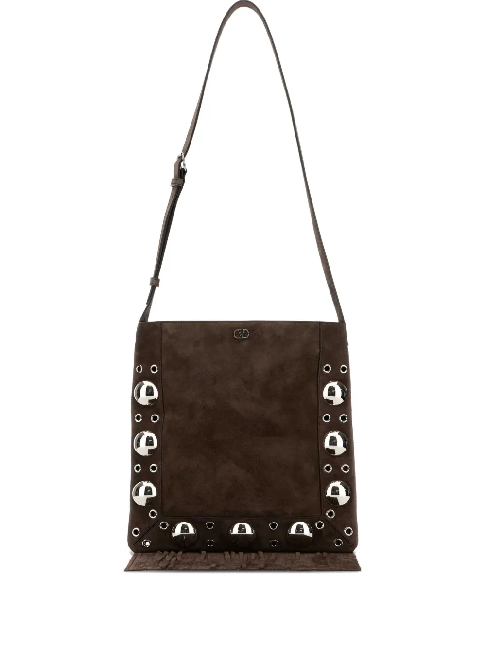 Valentino Garavani Borsa a spalla Nellcôte in pelle scamosciata | marrone | Image 1