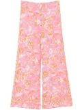 Maje floral-print trousers - Pink