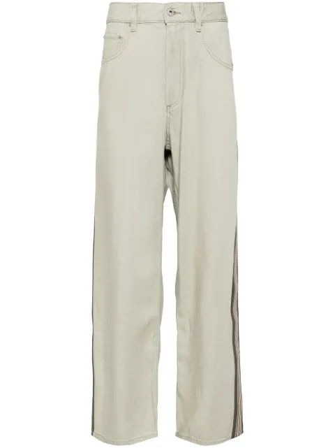 CROQUIS side-stripe straight-leg jeans