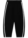 CROQUIS side-stripe knitted trousers - Black