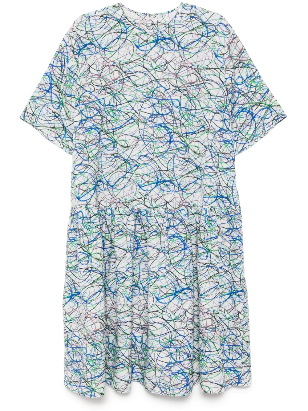 all-over graphic print dress