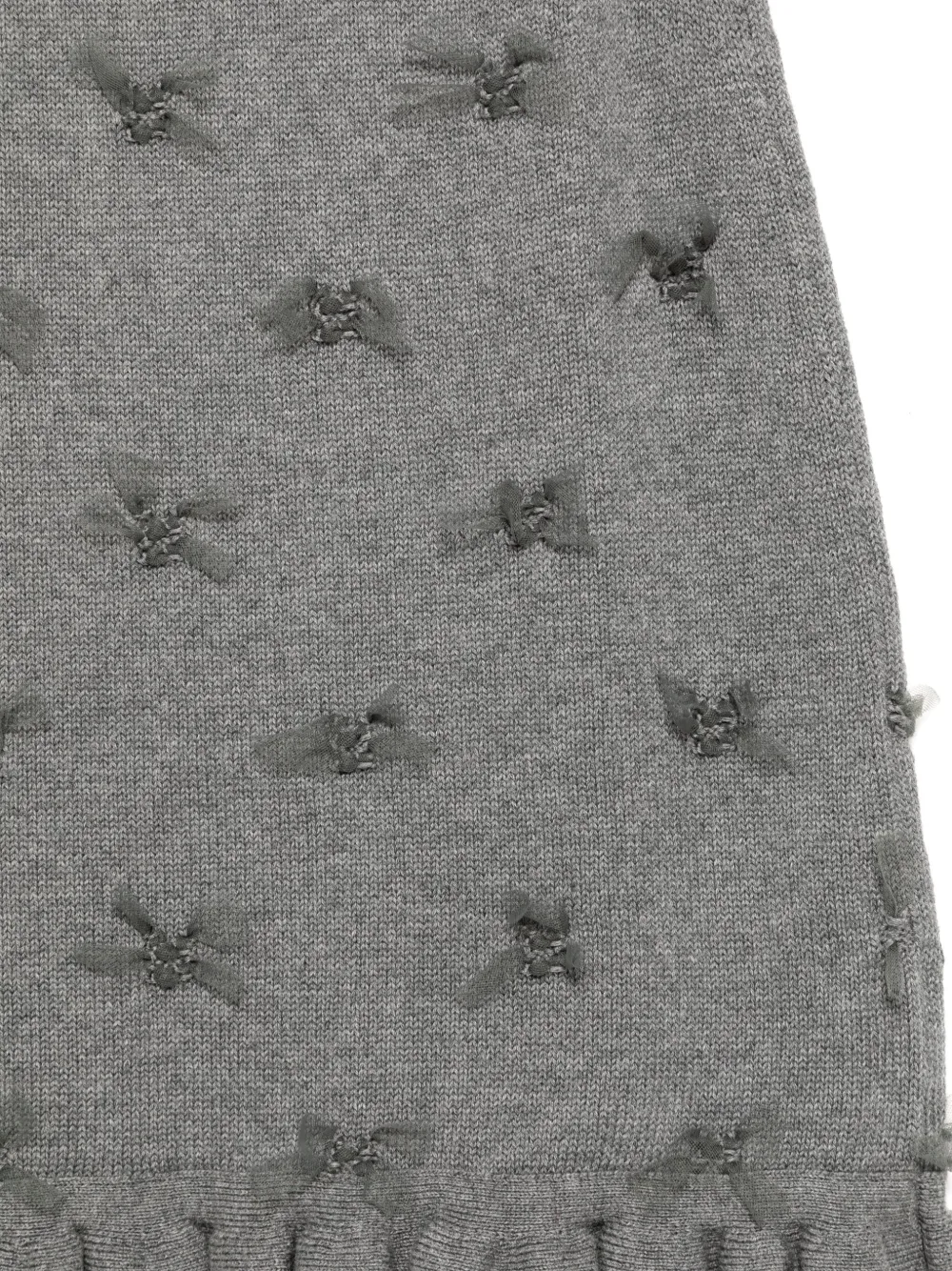 jnby by JNBY Mouwloze sweaterjurk met geplooide zoom Grijs