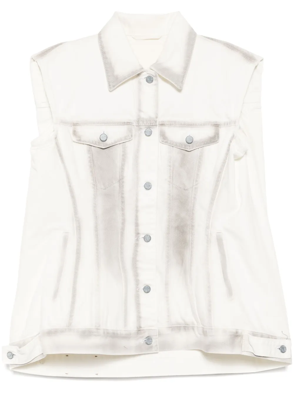 button fastening pocket vest