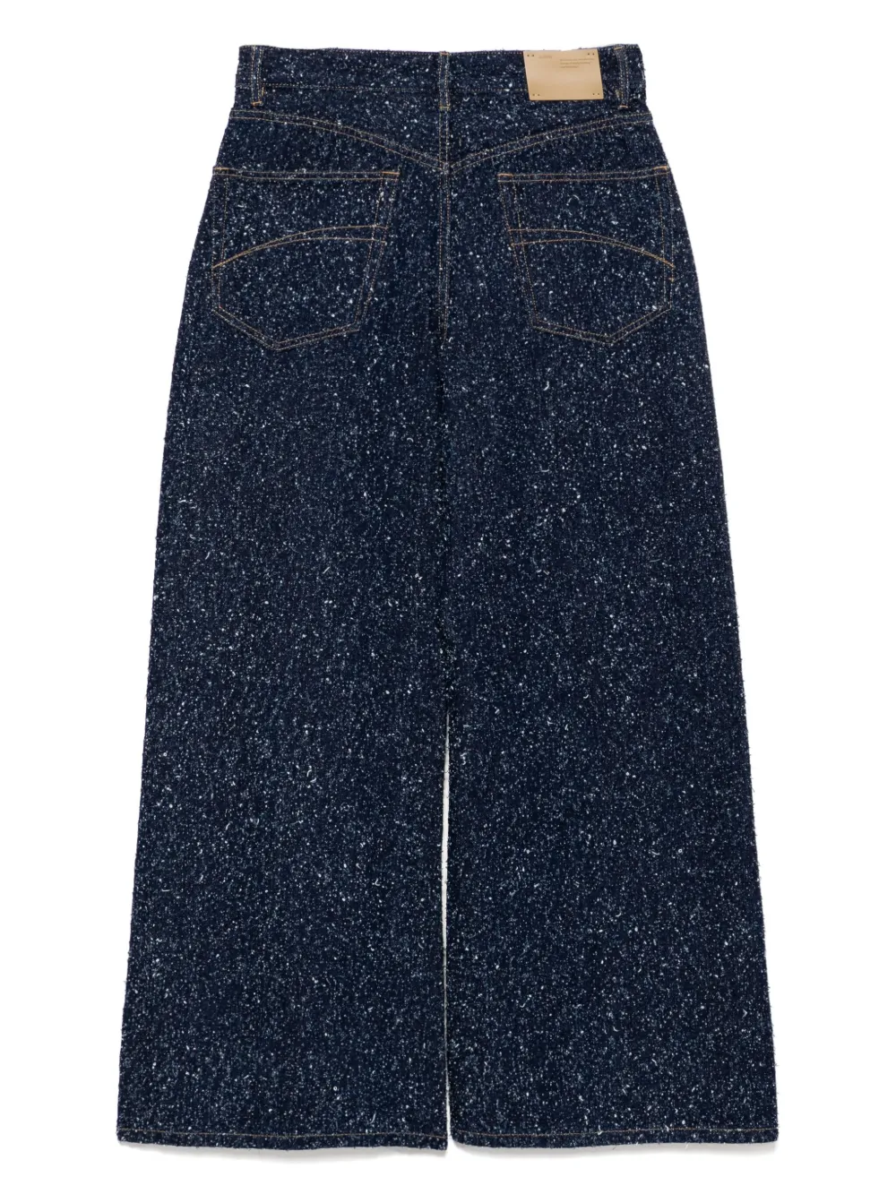 JNBY Jeans met wijde pijpen en rits - Blauw