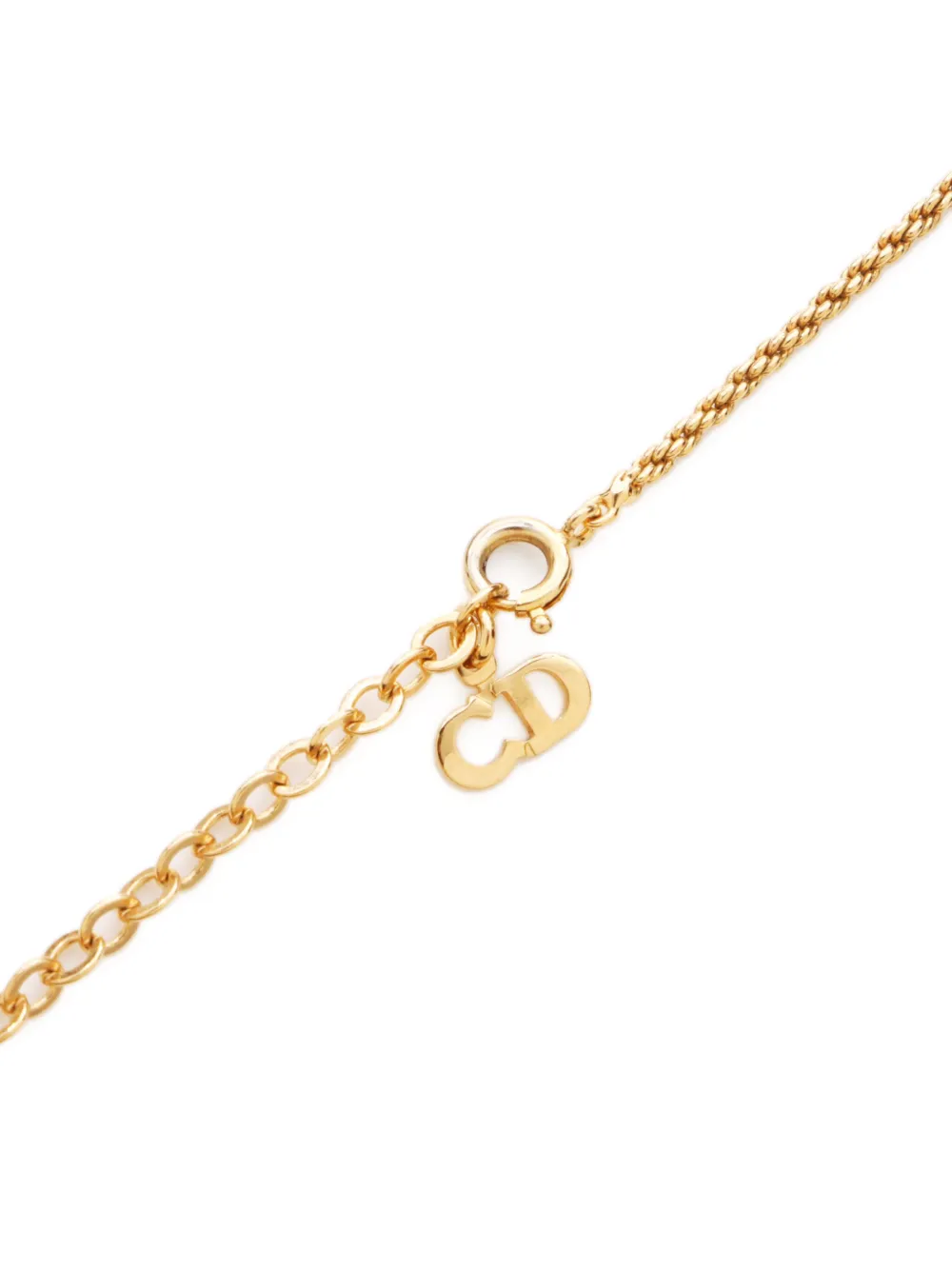 Pre-owned Dior 2000s Cd-pendant Necklace In Gold