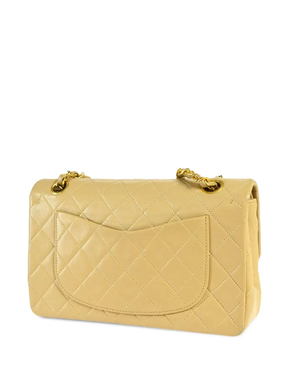 CHANEL Pre-Owned 1989-1991 Double Flap schoudertas - Beige