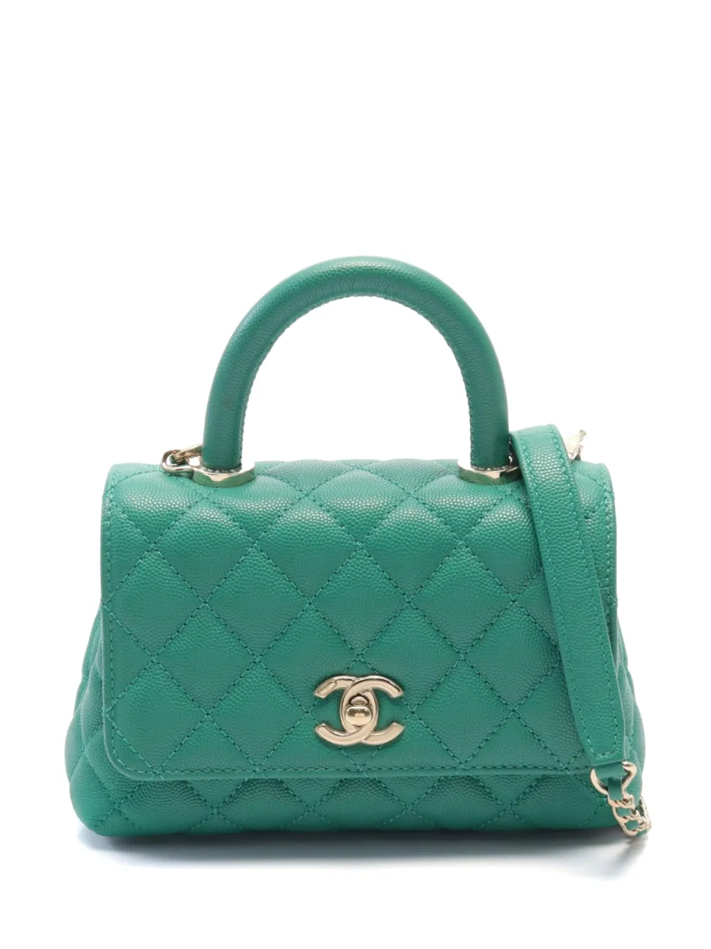 CHANEL Pre-Owned bolsa de mano Coco Handle 2021 | verde | Image 1