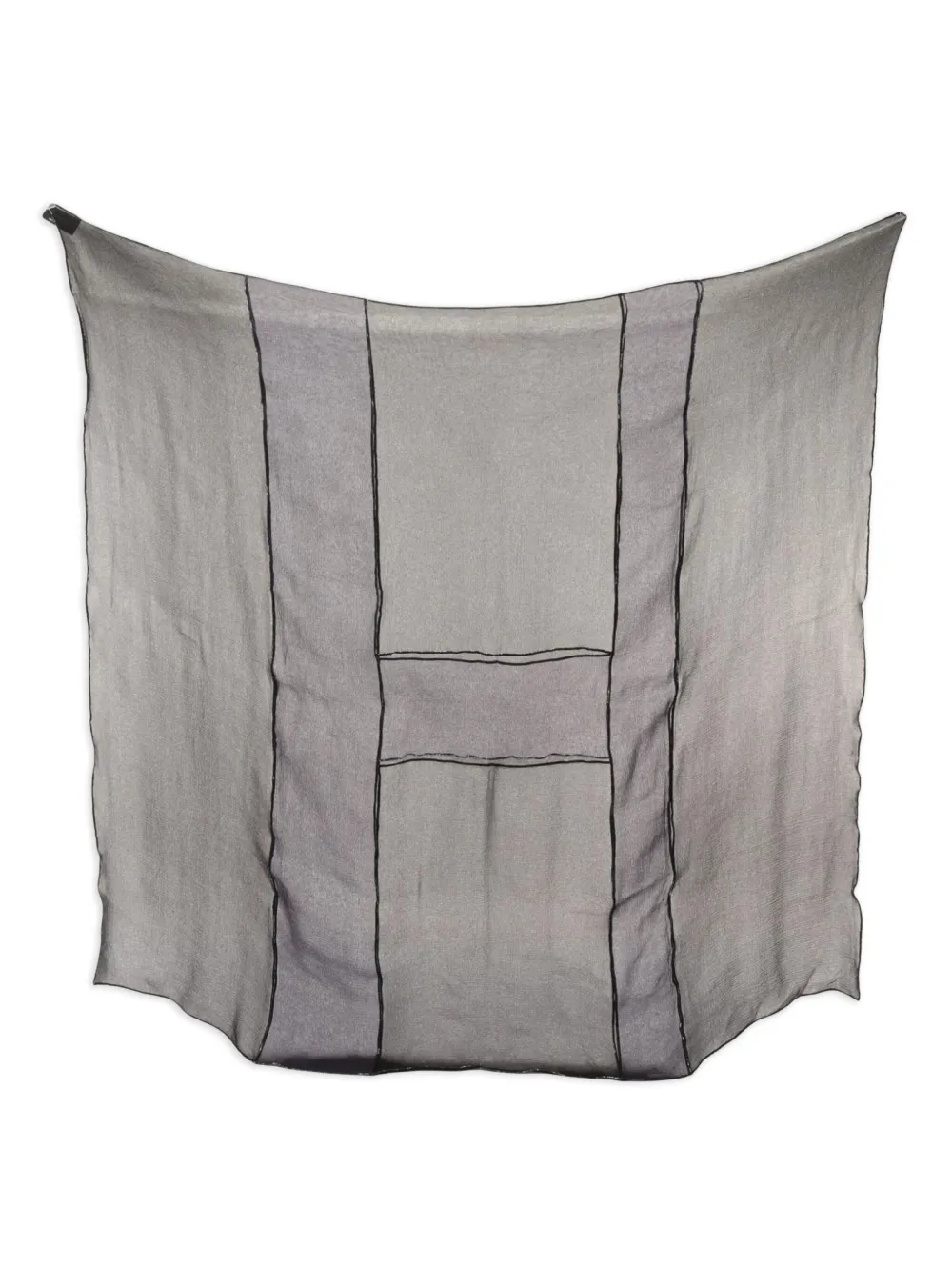 Hermès Pre-Owned 2010s H-logo silk scarf | Black | Image 1