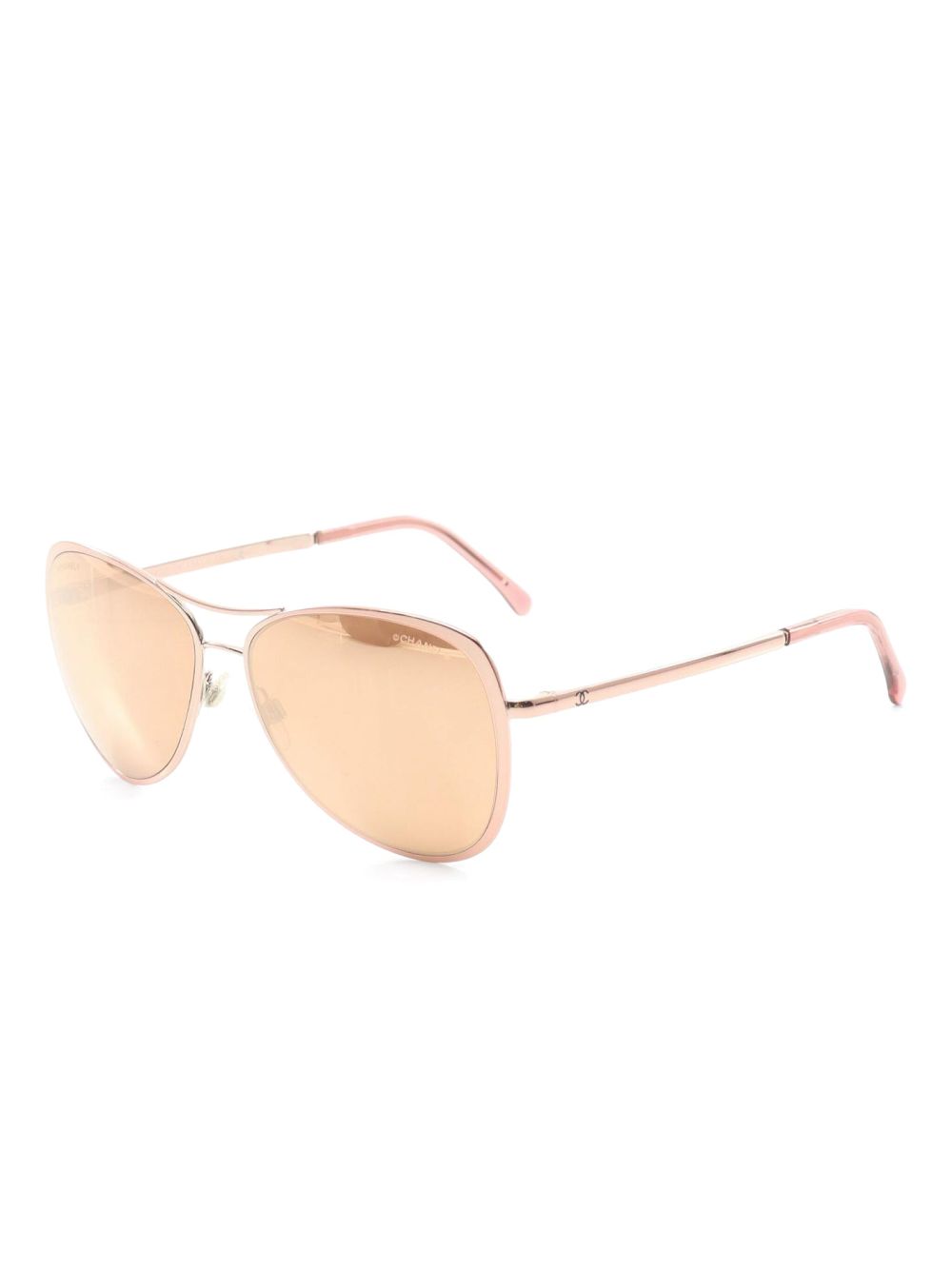 CHANEL Pre-Owned 1986-1988 pilot-frame sunglasses - Pink