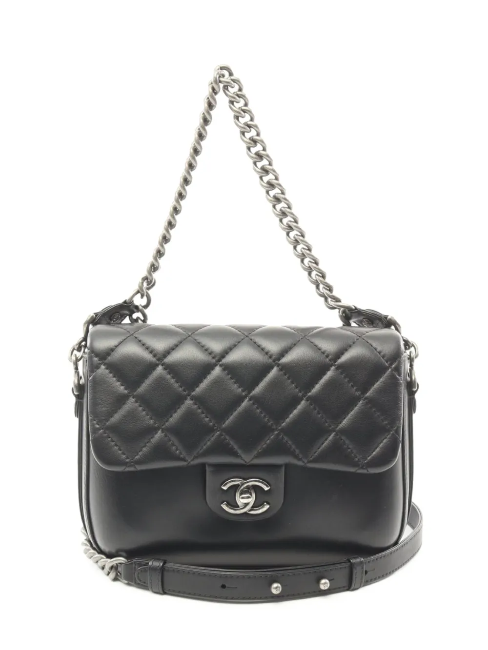 CHANEL Pre-Owned 2017-2018 matelassé two-way shoulder bag | Black | Image 1