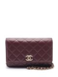 CHANEL Pre-Owned 2021 CC quilted chain wallet - Red