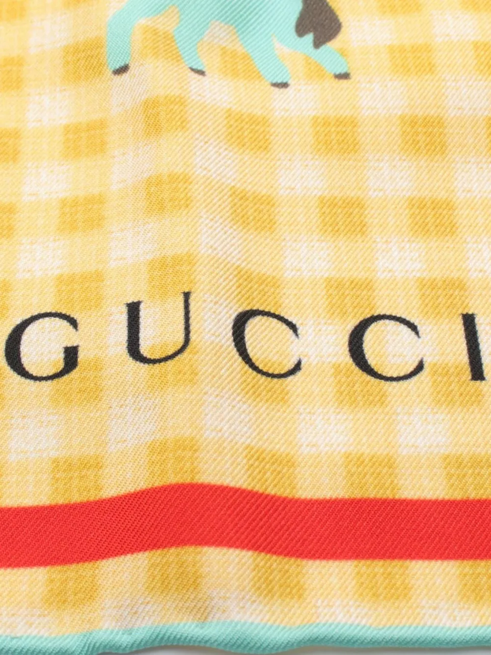 Gucci Pre-Owned x Harry Styles 2010s sjaal met gingham ruit - Geel