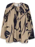 JNBY pleated oversize shirt - Brown