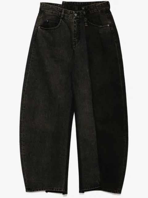 JNBY jeans con diseño color block