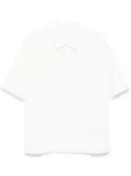 CROQUIS gathered-detailed polo shirt - White