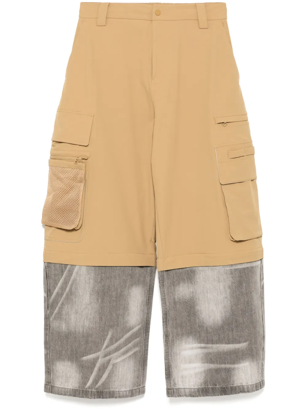 panelled cargo trousers