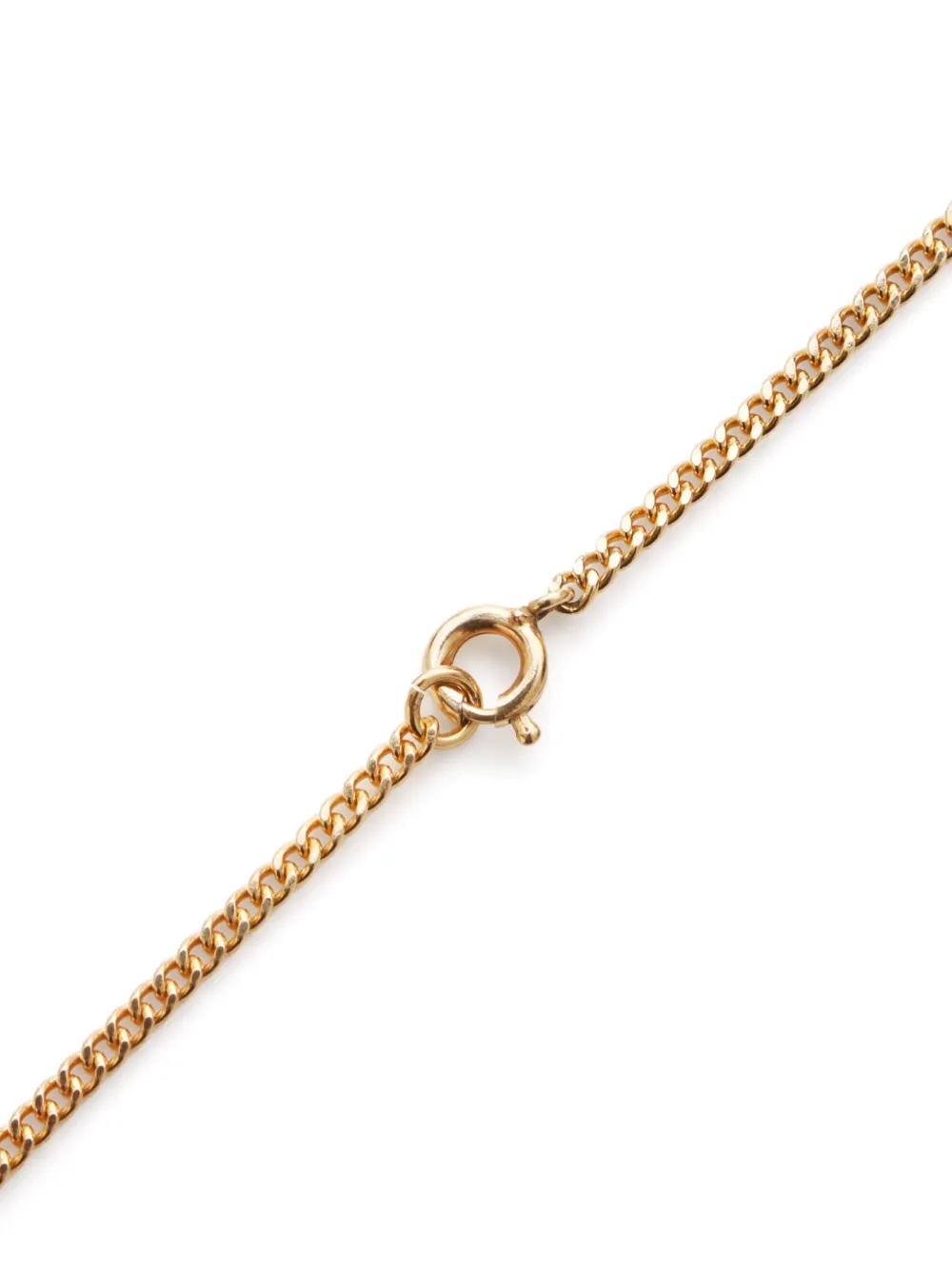 Pre-owned Dior 2000s Logo-pendant Necklace In Gold