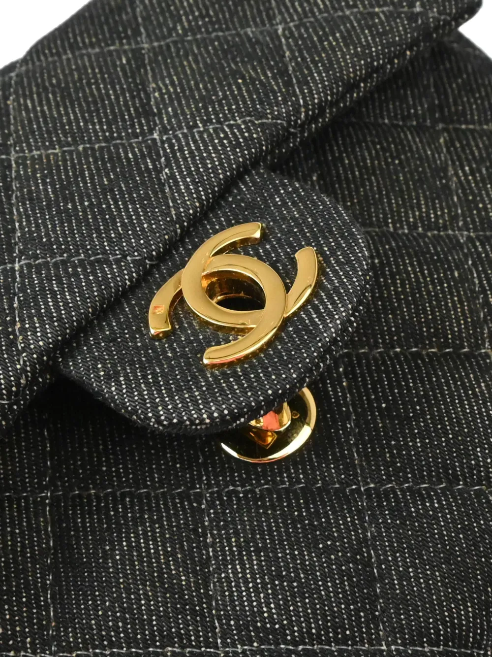 CHANEL Pre-owned 1998 Mini Classic Square Flap Shoulder Bag In 黑色