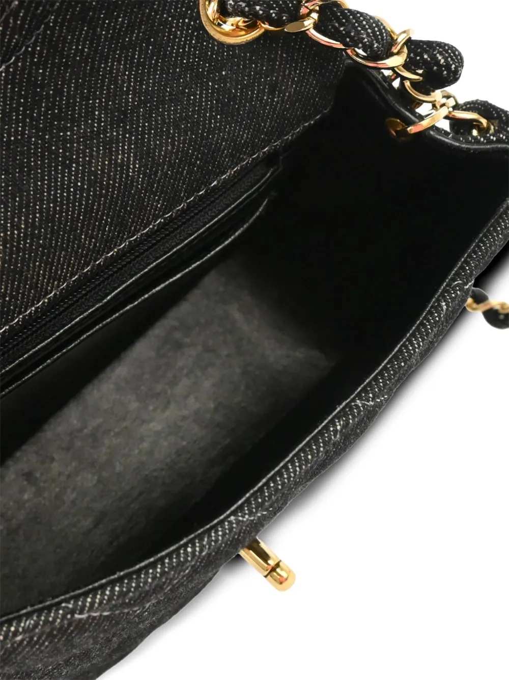 CHANEL Pre-owned 1998 Mini Classic Square Flap Shoulder Bag In 黑色