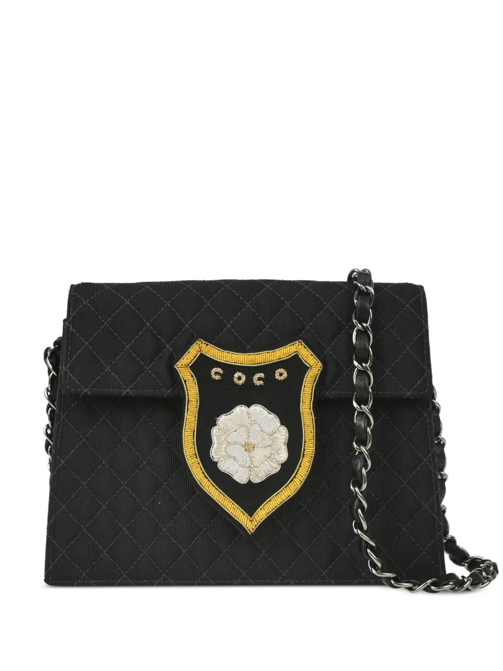 CHANEL Pre-Owned 2005 emblem chain shoulder bag | Black | Image 1