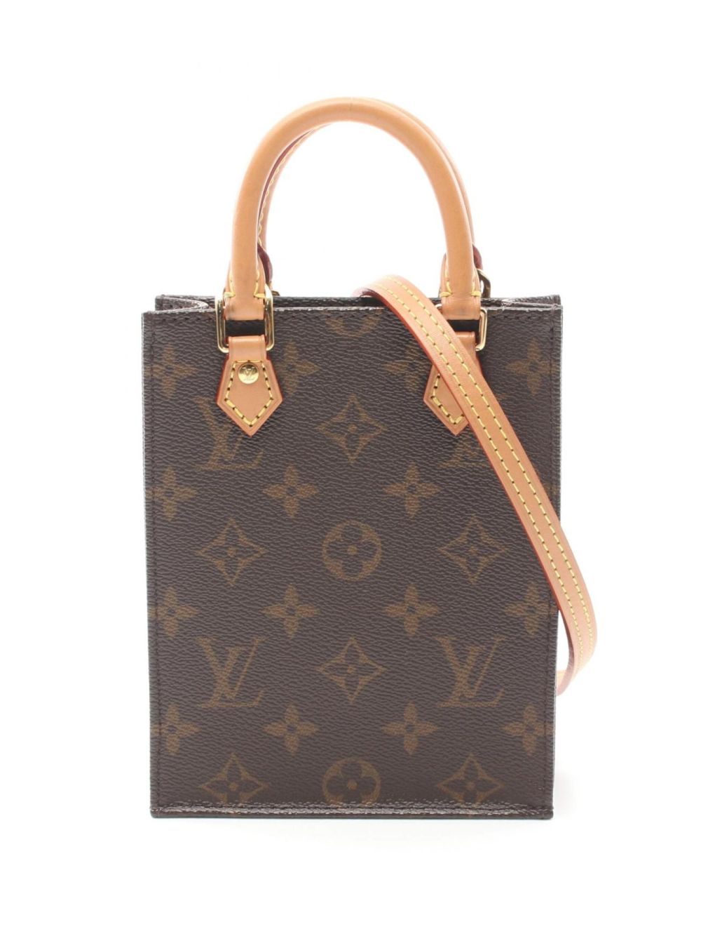 Louis Vuitton Pre-Owned 2020 Petit Sac Plat two-way bag - Brown