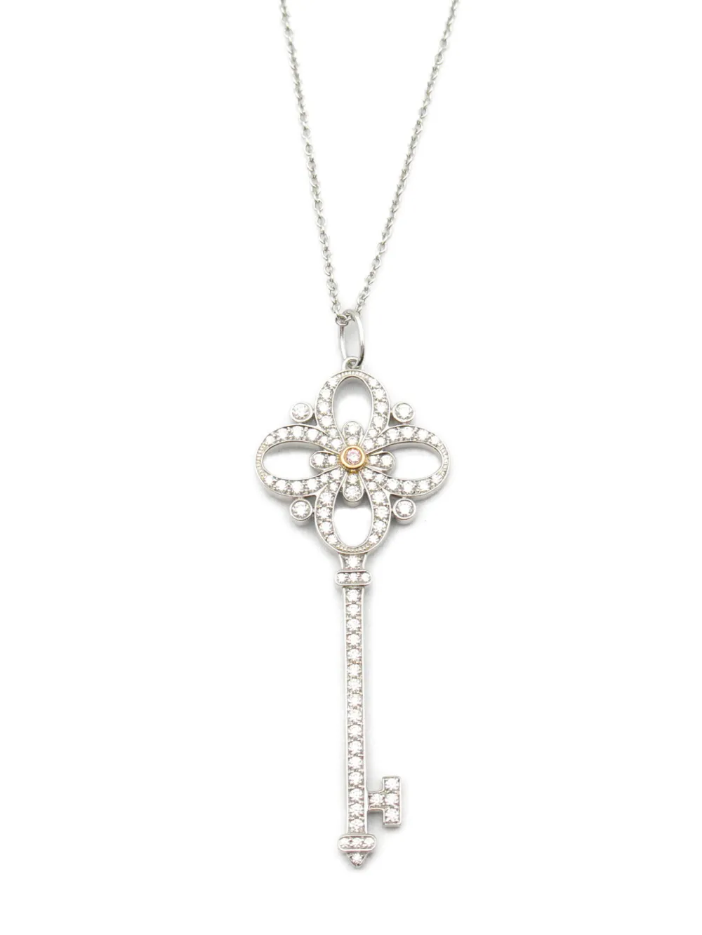 Tiffany & Co. Pre-Owned 2010 pre-owned Victoria Quay Halskette aus Platin mit Diamanten | Silber | Image 1