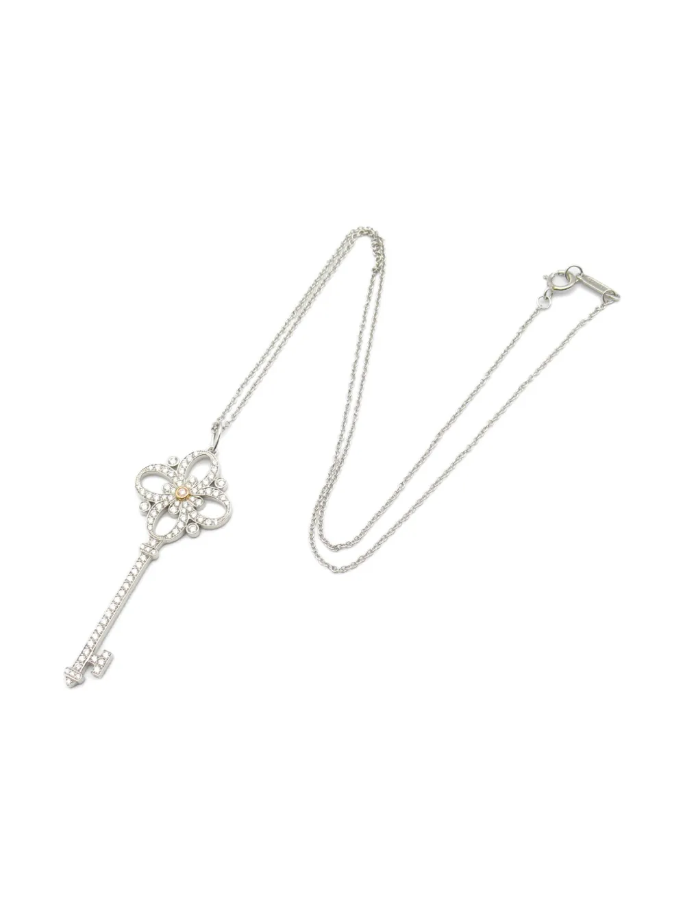 Tiffany & Co. Pre-Owned 2010 pre-owned Victoria Quay Halskette aus Platin mit Diamanten | Image 2