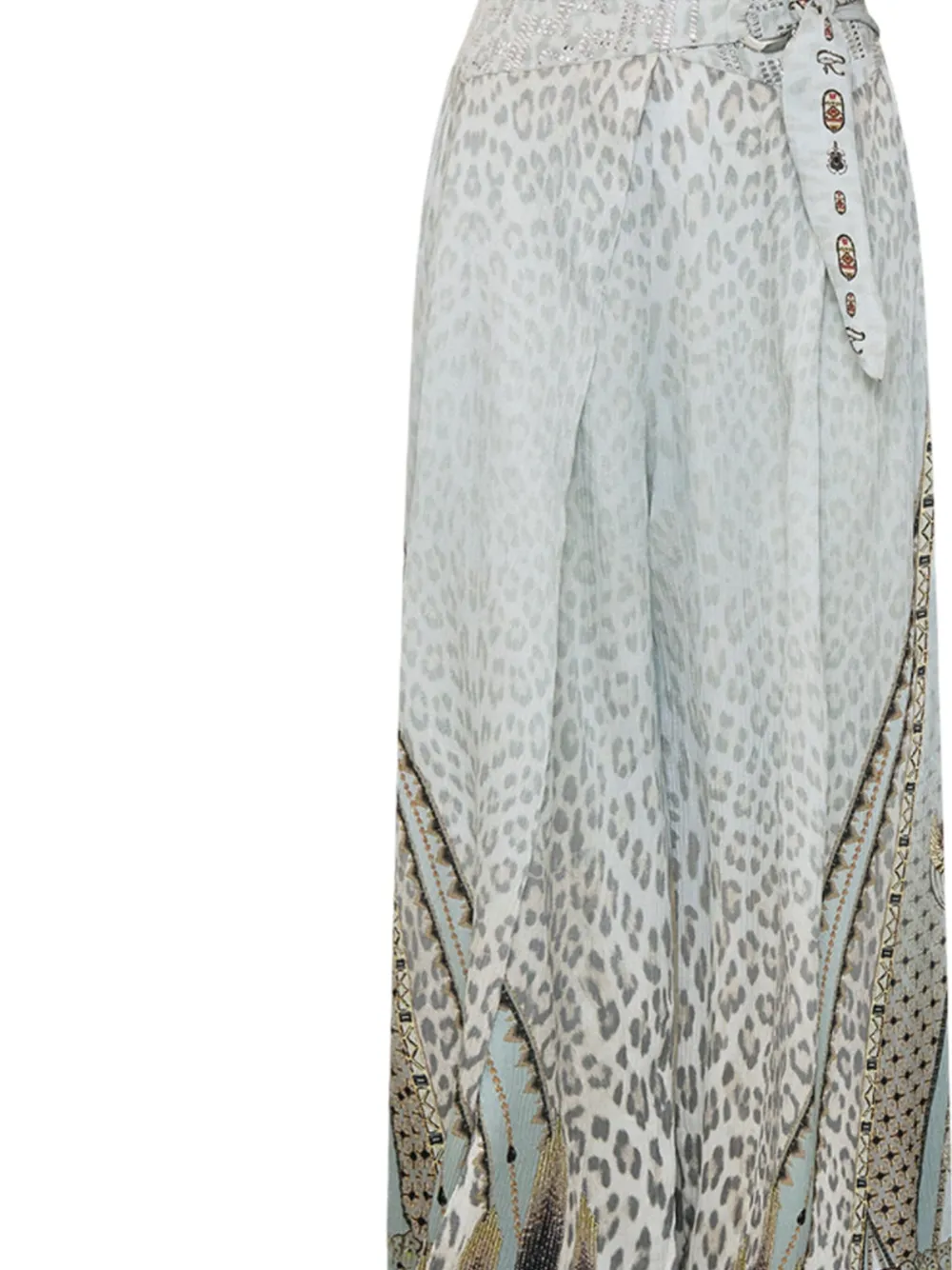 Camilla Asymmetrical Belted Pant Sahara Starlet In Grey